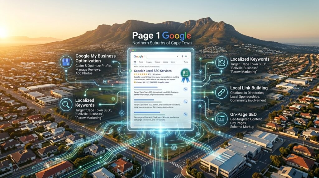 Cape Town Northern Suburbs SEO Page 1 Google Plan