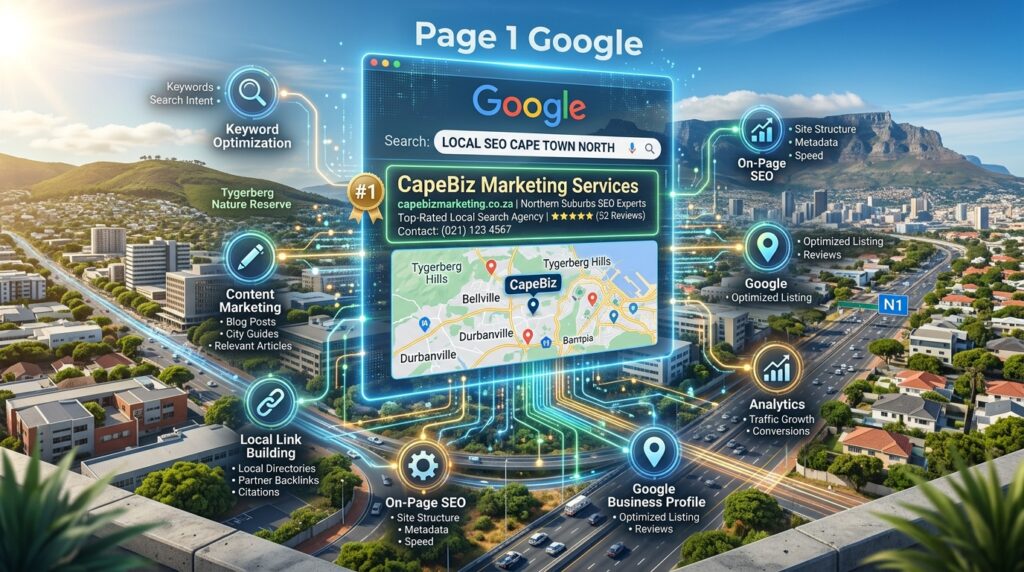 Cape Town Northern Suburbs SEO Page 1 Google Plan_1